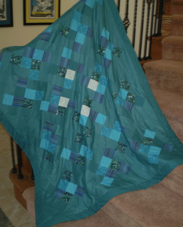 Twist Quilt, charity quilt, quanket