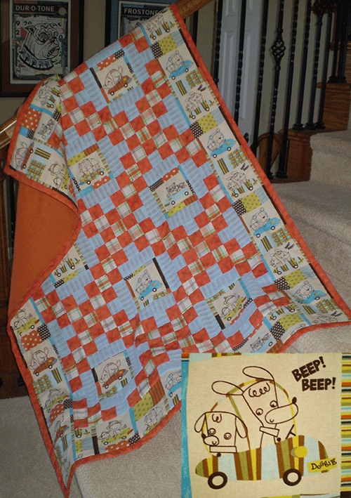 Double Irish chain quilt, charity quilt, quanket