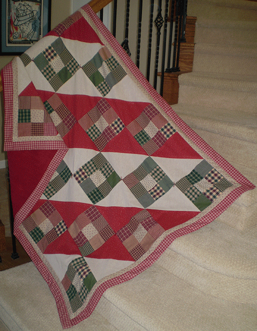 9-patch quilt, charity quilt, quanket