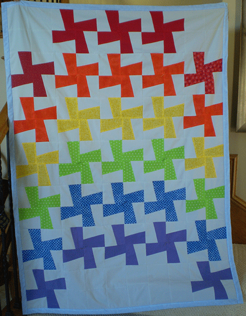windmill quilt, charity quilt, quanket